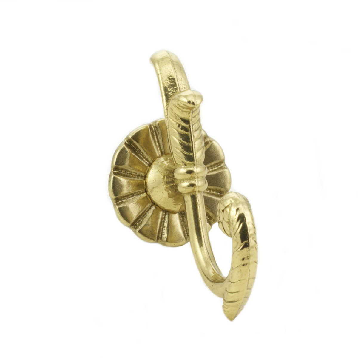 Brass curtain hook