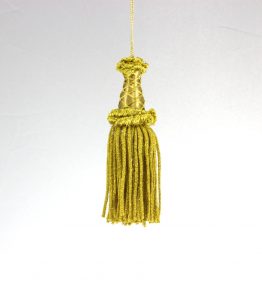 Key Tassel Gonfalone Lurex Gold