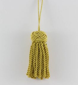 Key tassel large knot Salomone - light gold color